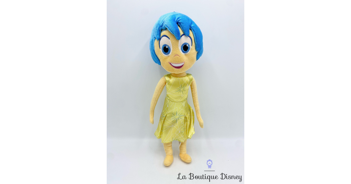 Peluche Joie Vice Versa Disney Store 2015 poupée jaune émotion écusson 38 cm Peluches/Peluches